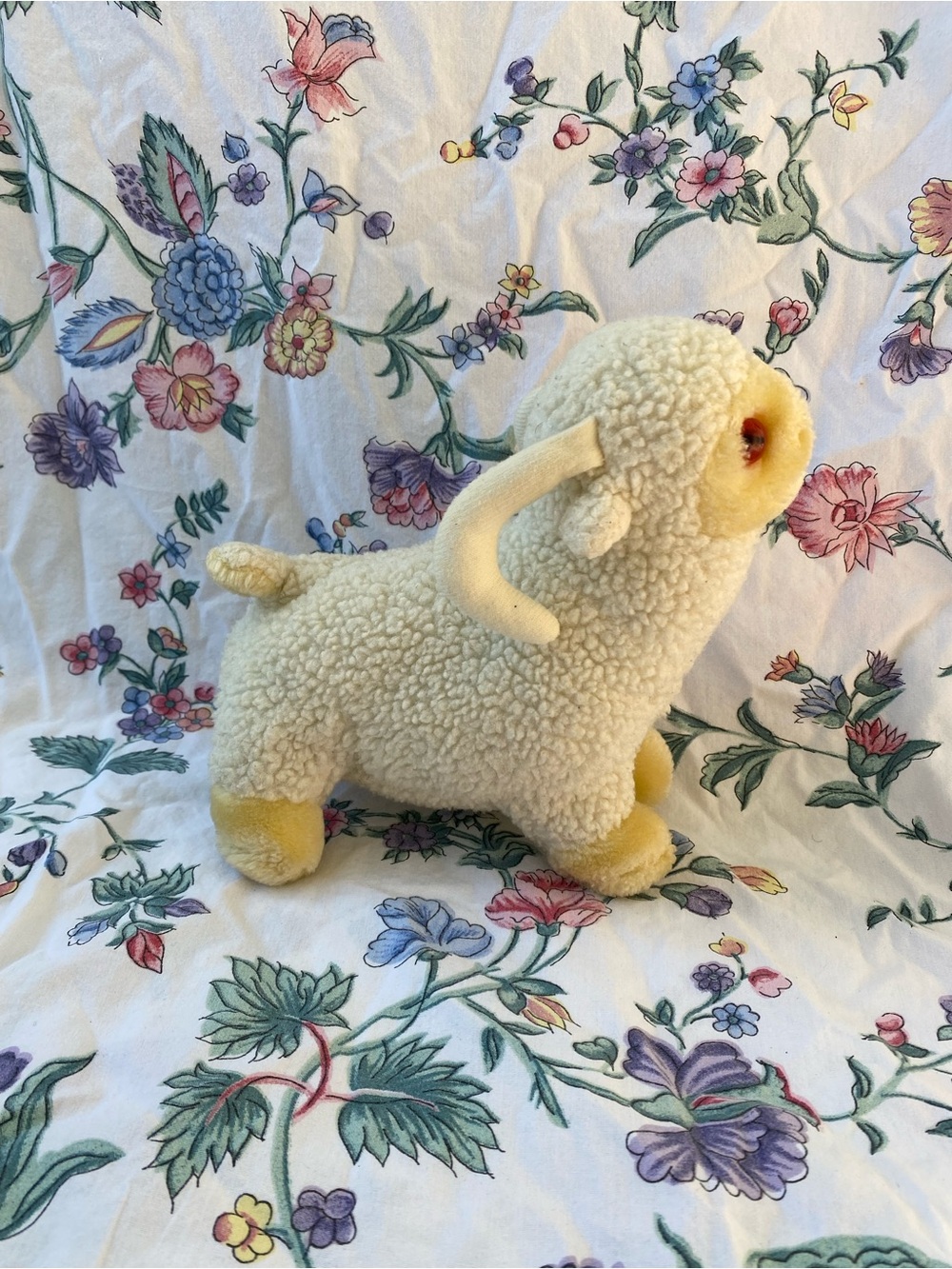 vintage sheep ram plush toy